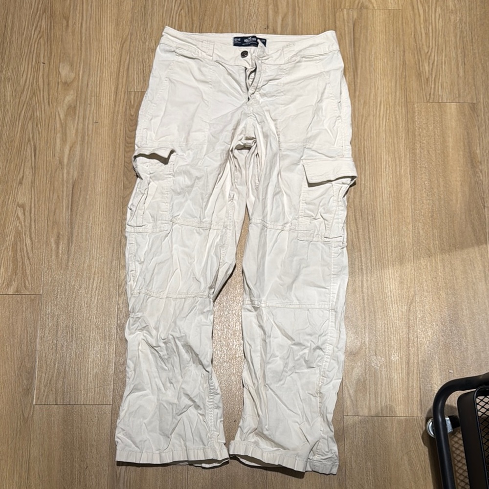 Men's Cream Cargo Pants